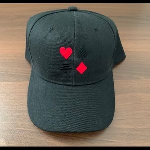 Heart Spade Clover Diamond Black Cap